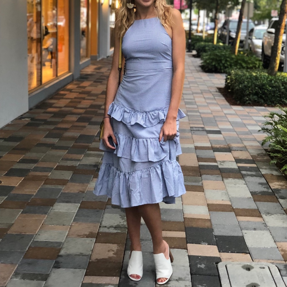 Ruffled Midi Dress